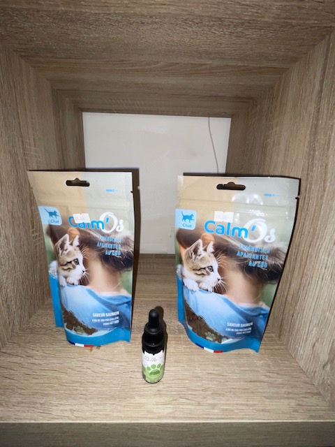 Croquettes et huile CBD pour chat